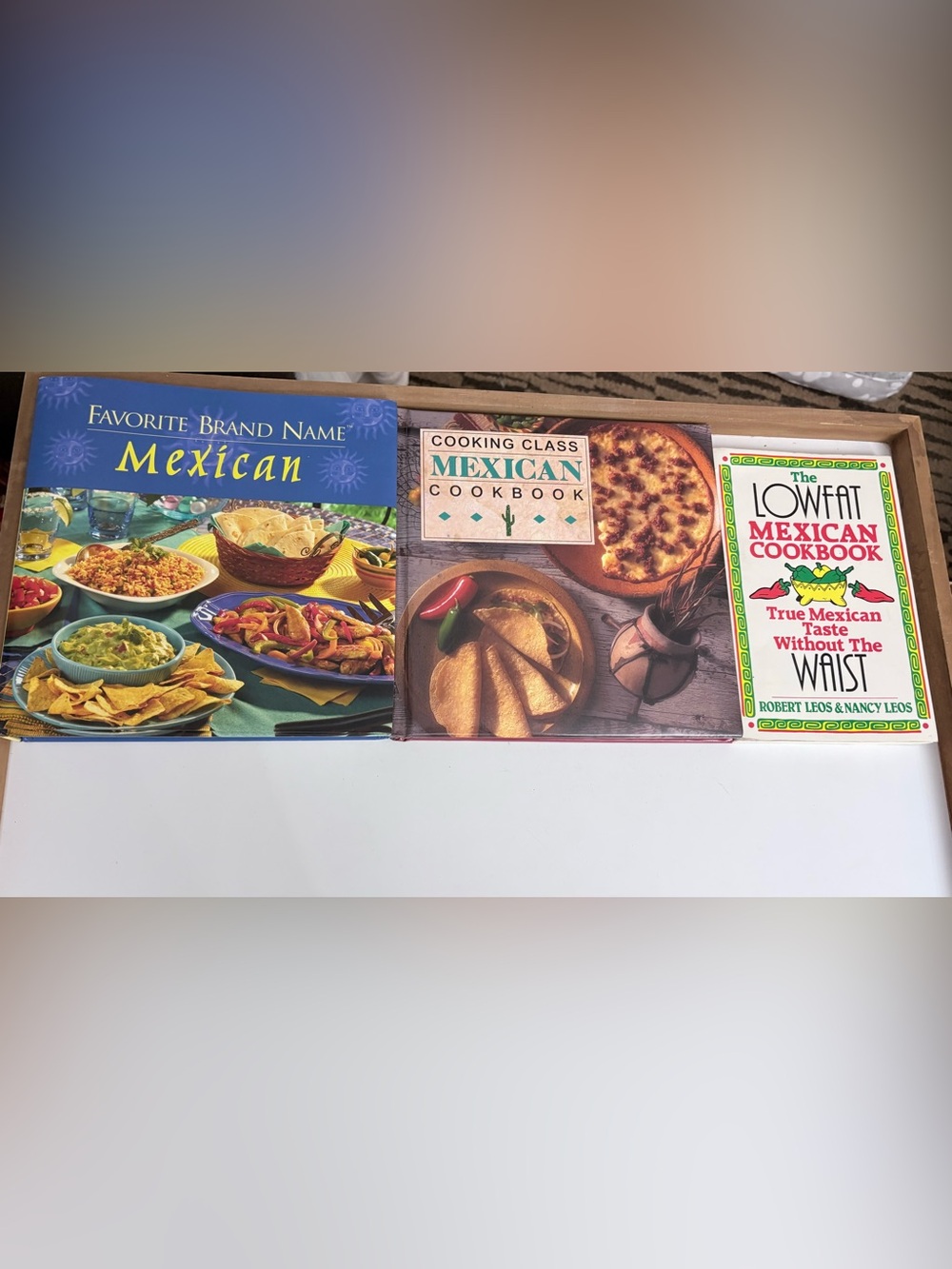 Lot Of 3 Mexican Cookbooks. Low Fat Recipes, Favorites Brands and Cooking Class